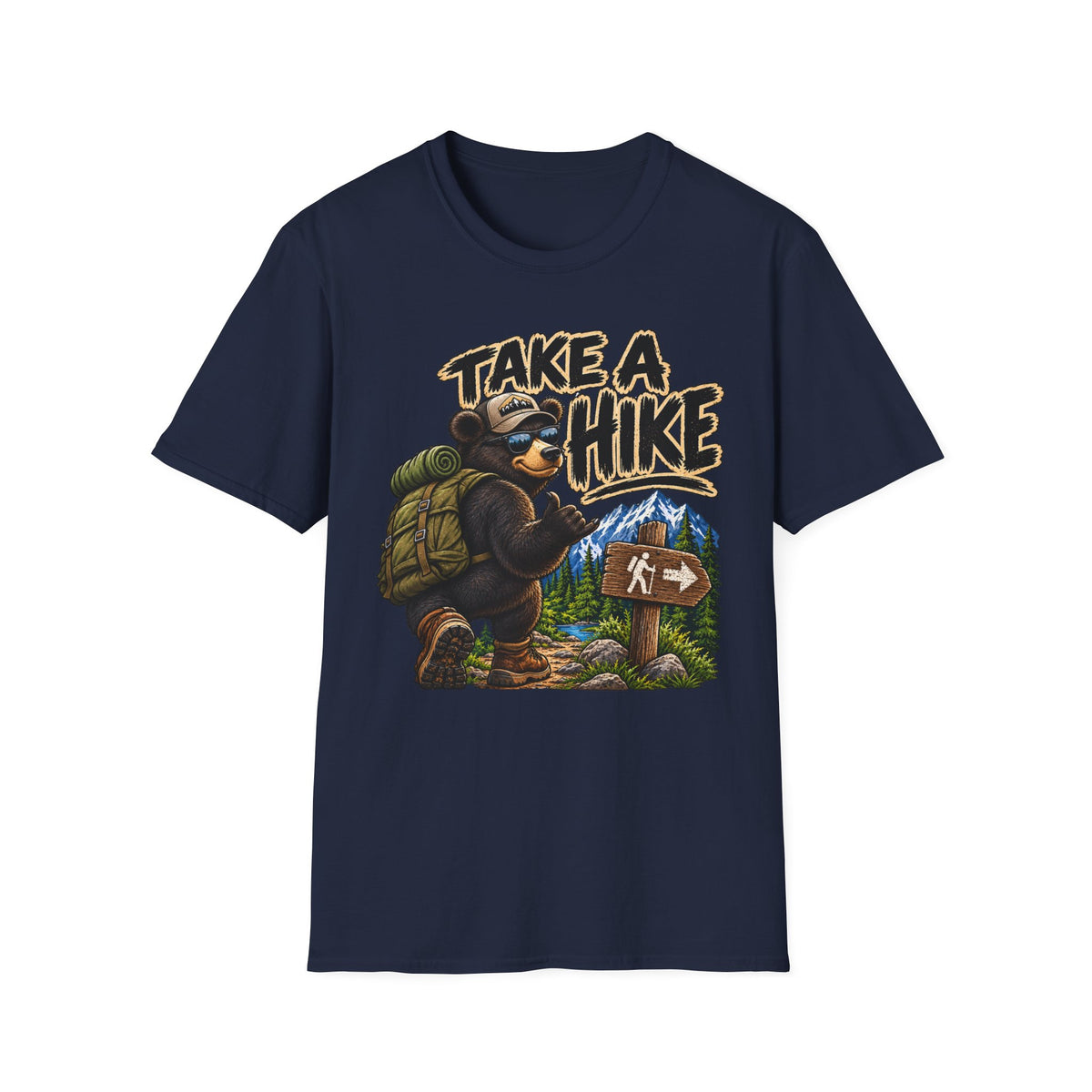 Take a Hike T-Shirt — Cute Bear Backpacking Graphic Tee for Hikers & Outdoor Lovers