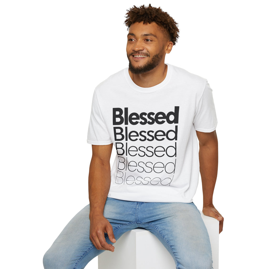 Blessed Repeat T-Shirt — Minimalist Spiritual Graphic Tee