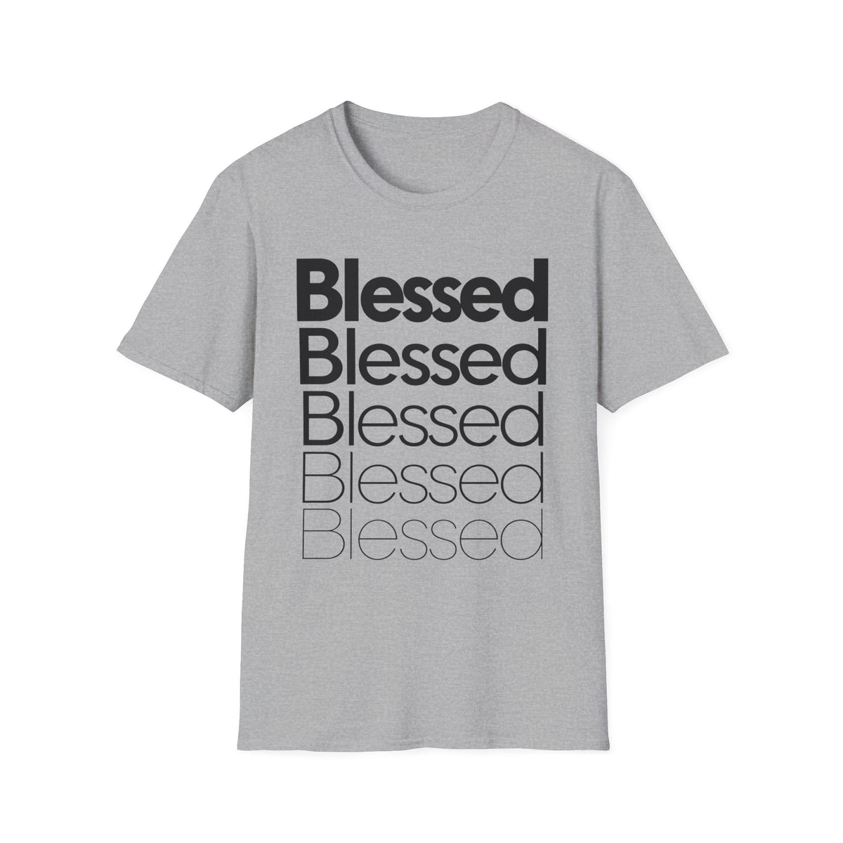 Blessed Repeat T-Shirt — Minimalist Spiritual Graphic Tee