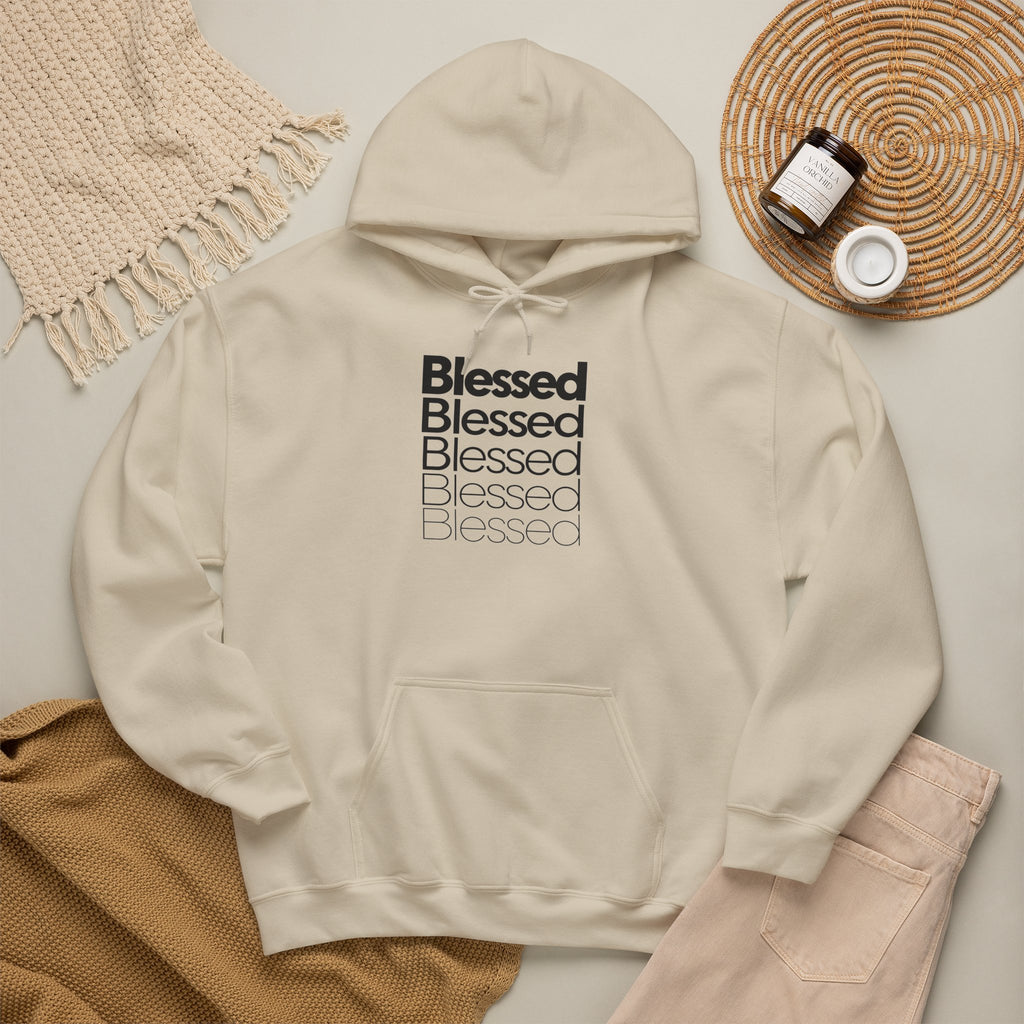 Blessed Stacked Text Faith Hoodie
