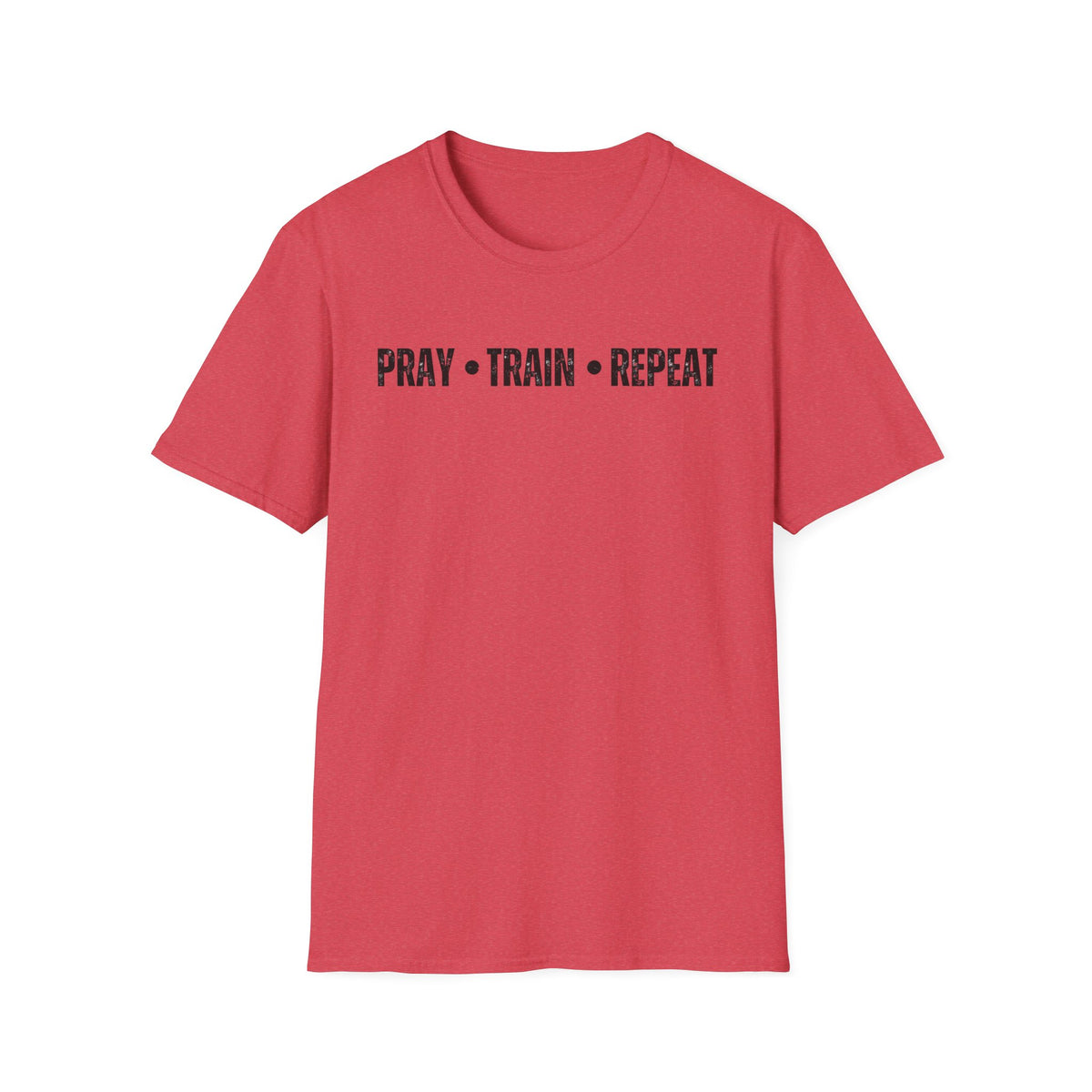 Pray • Train • Repeat T-Shirt — Faith & Fitness Motivational Tee