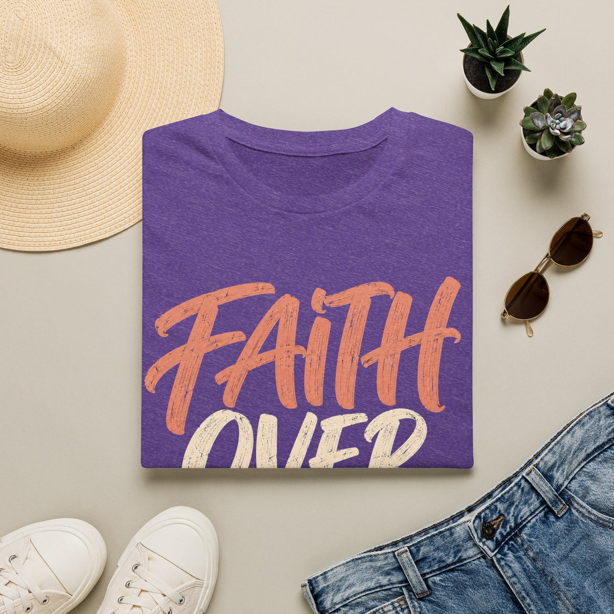 Faith Over Fear Inspirational T-Shirt