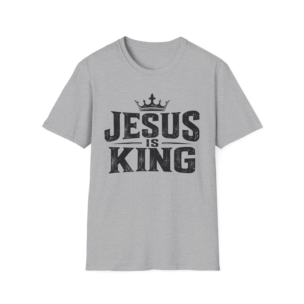 Jesus Is King T-Shirt – Christian Faith Tee with Crown Graphic