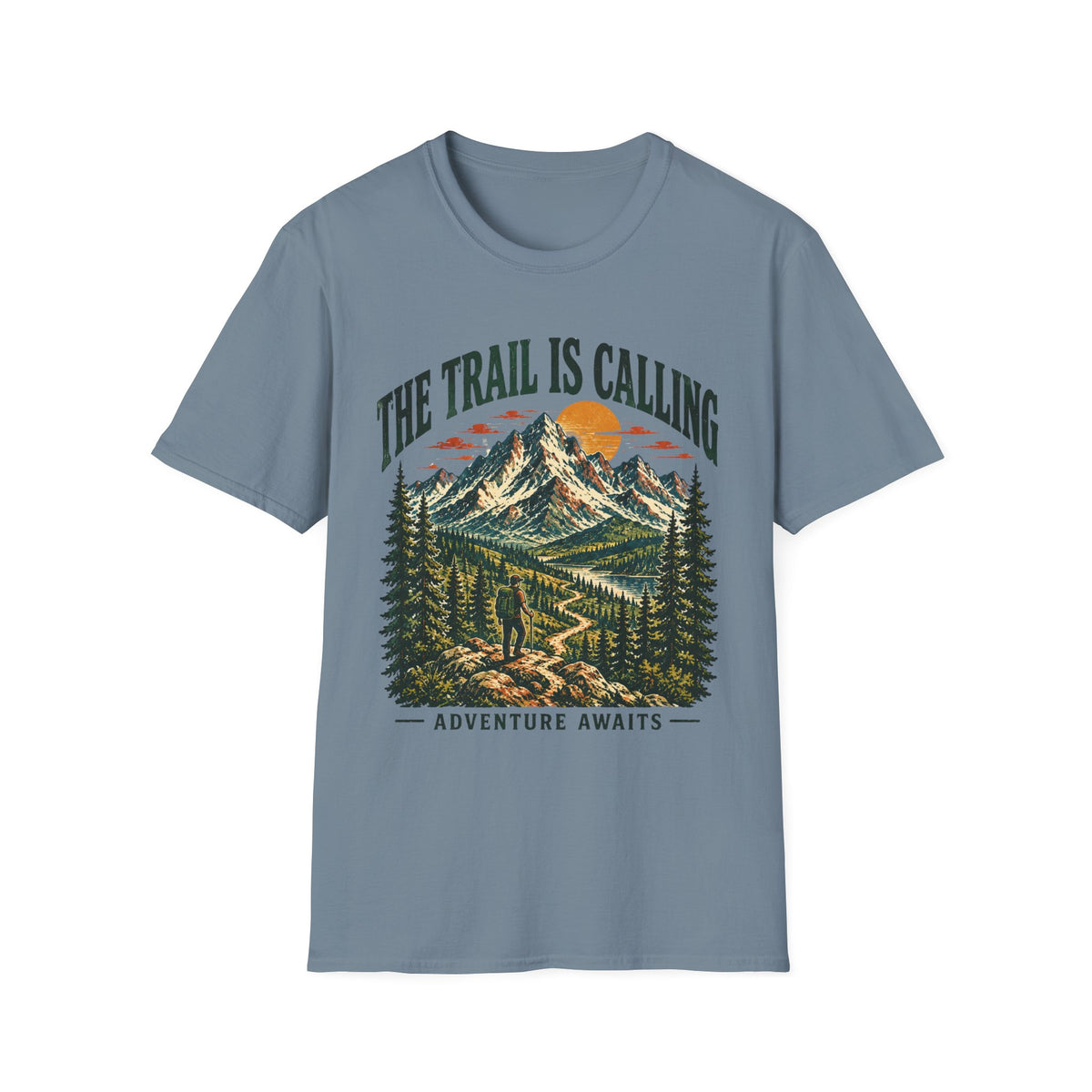 Camping Outdoor Adventure T-Shirt — "The Trail Is Calling"