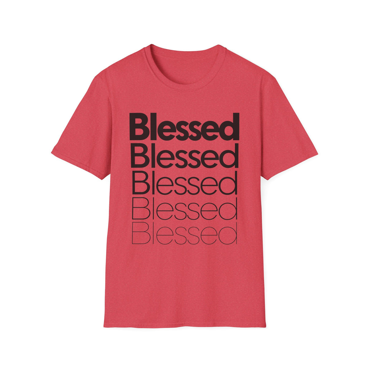 Blessed Repeat T-Shirt — Minimalist Spiritual Graphic Tee