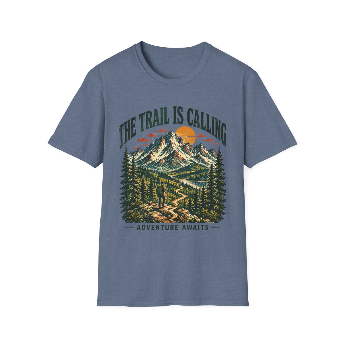 Camping Outdoor Adventure T-Shirt — "The Trail Is Calling"