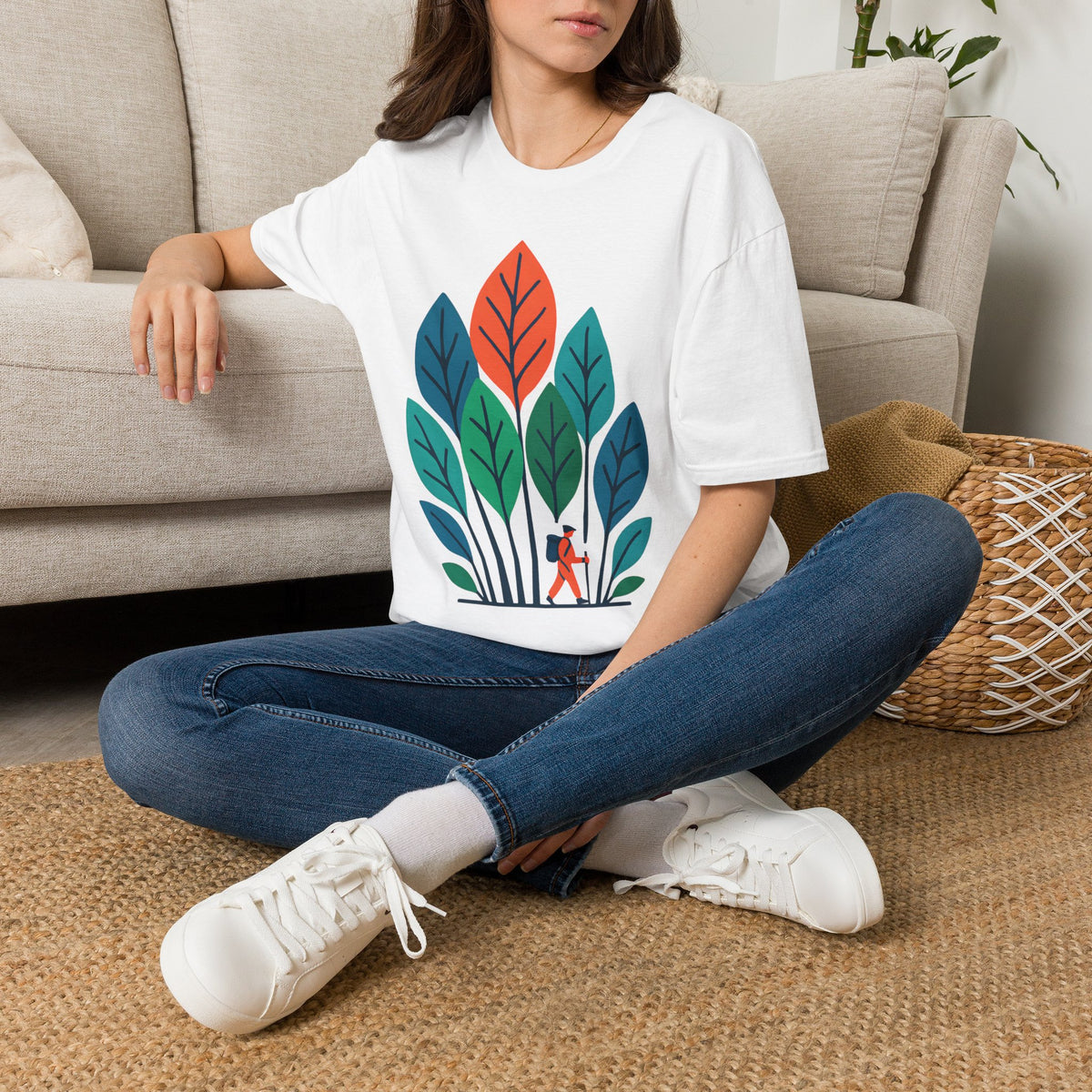 Hiker in Leaves T-Shirt