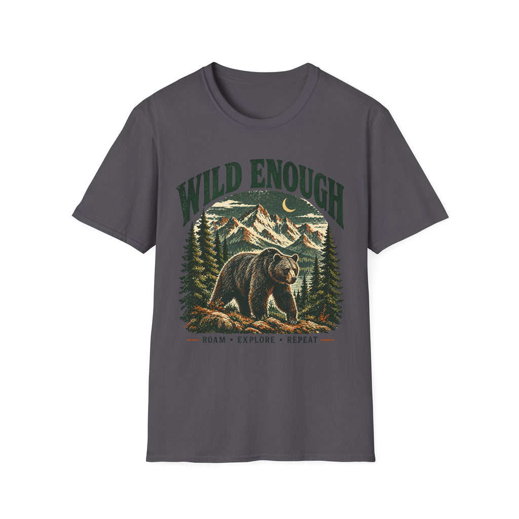 Bear Outdoor Adventure T-Shirt — "Wild Enough"