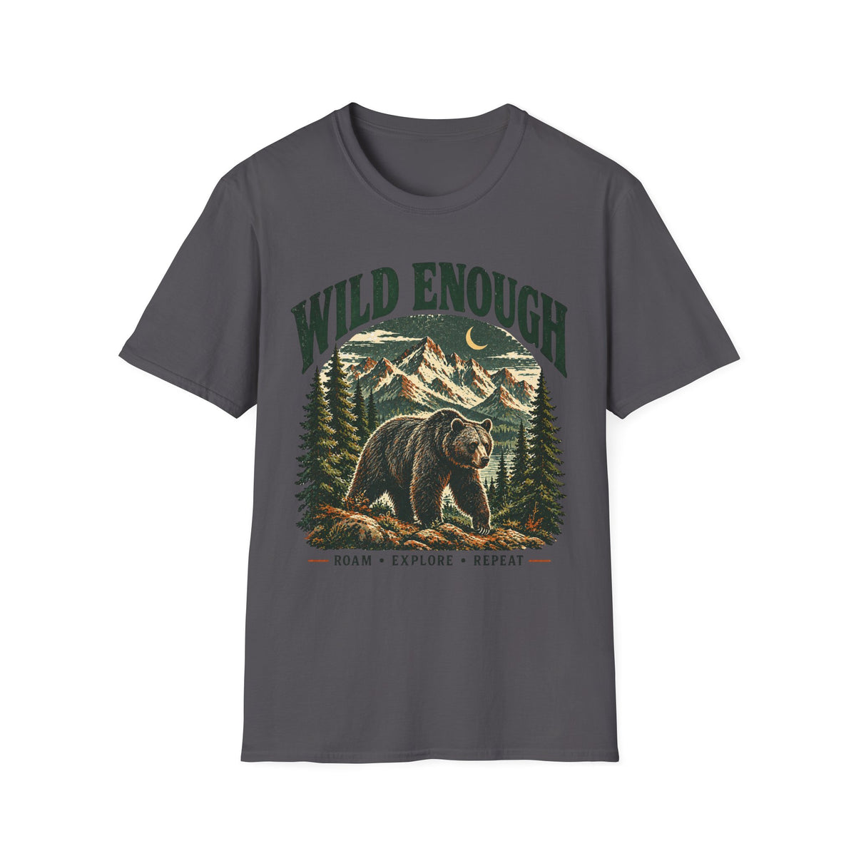 Bear Outdoor Adventure T-Shirt — "Wild Enough"