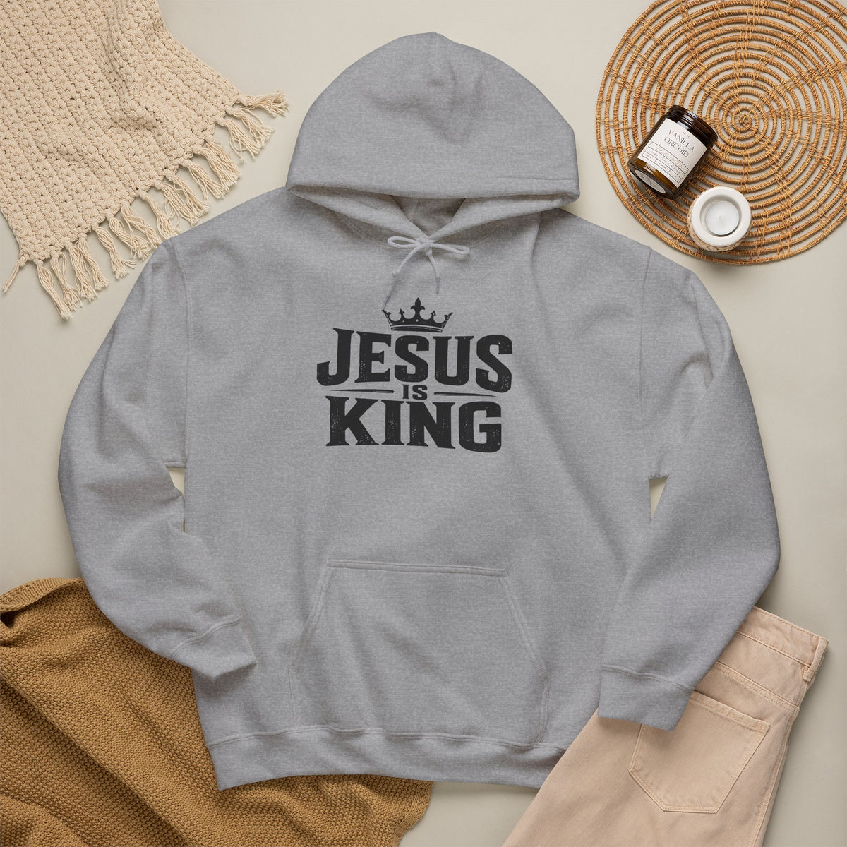 Jesus Is King Christian Faith Hoodie