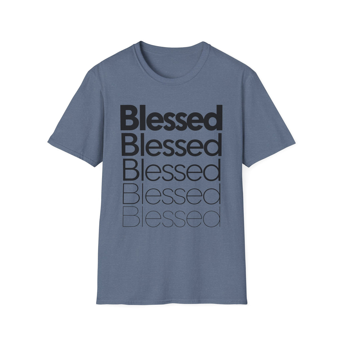 Blessed Repeat T-Shirt — Minimalist Spiritual Graphic Tee