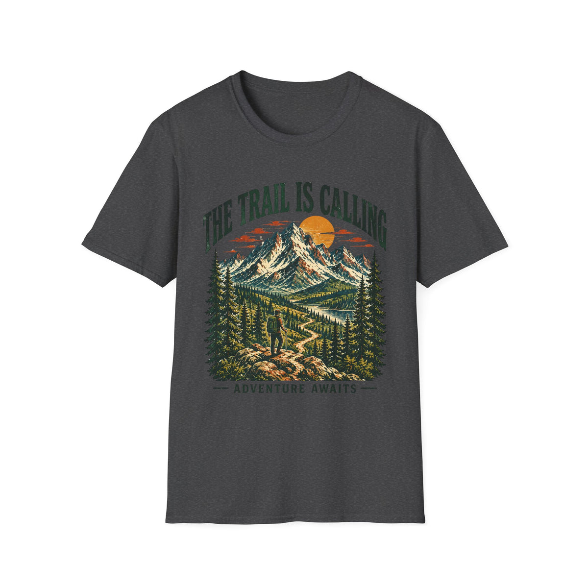 Camping Outdoor Adventure T-Shirt — "The Trail Is Calling"