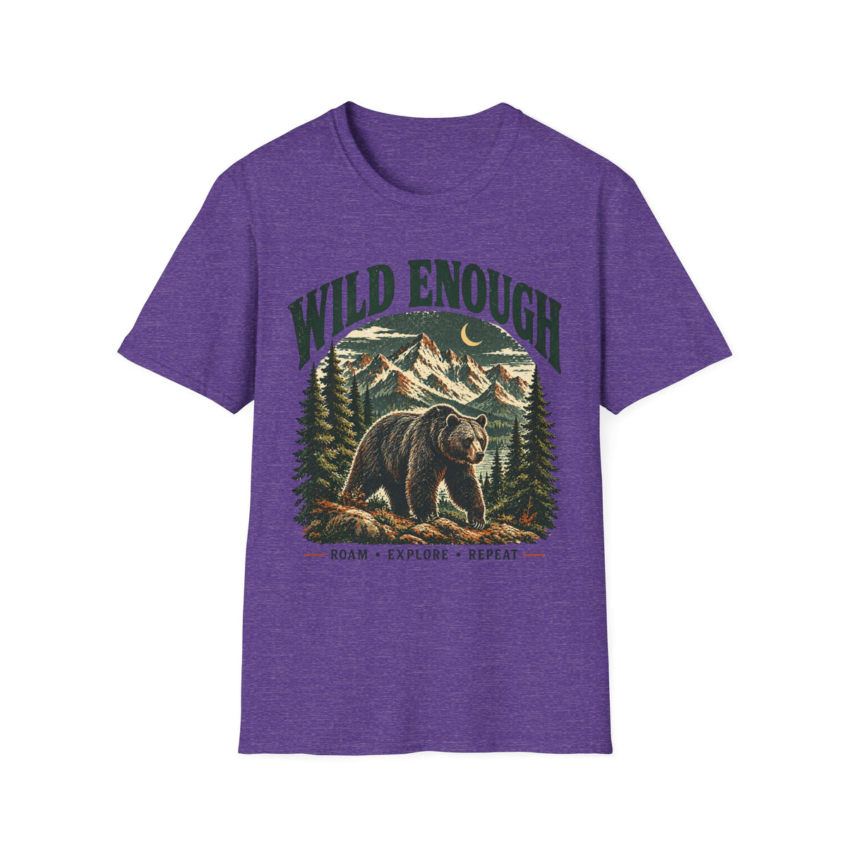 Bear Outdoor Adventure T-Shirt — "Wild Enough"