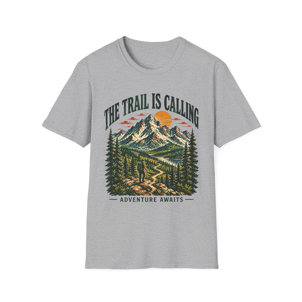 Camping Outdoor Adventure T-Shirt — "The Trail Is Calling"