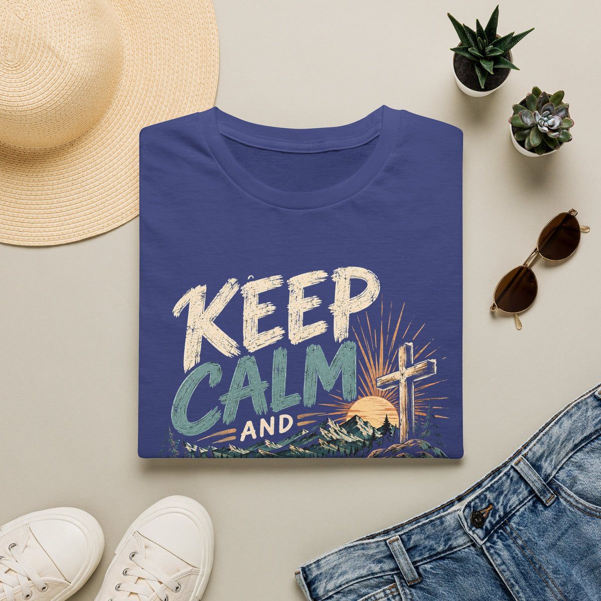 Keep Calm and Worship Christian Faith T-Shirt