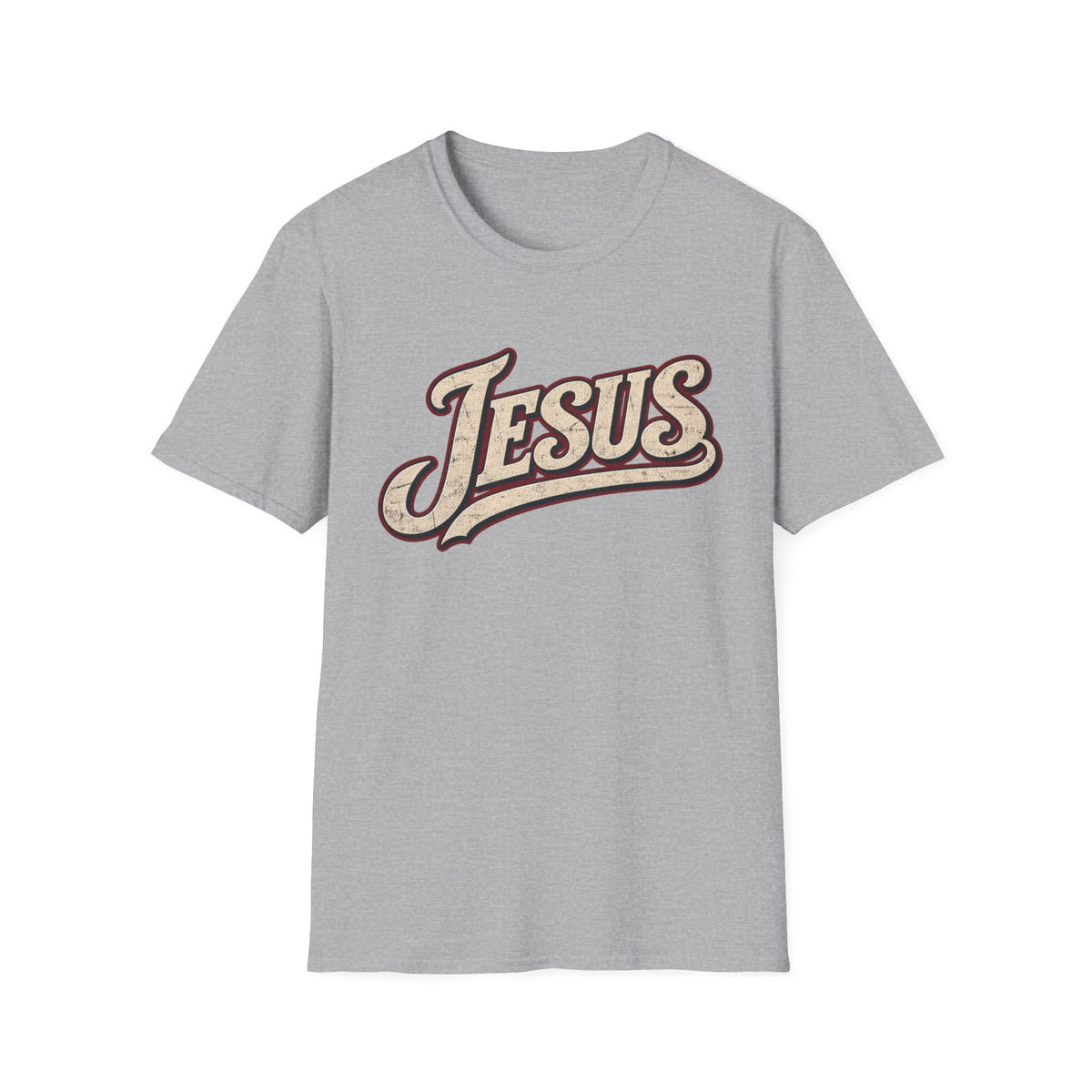 Jesus Script T‑Shirt — Vintage Retro Faith Tee