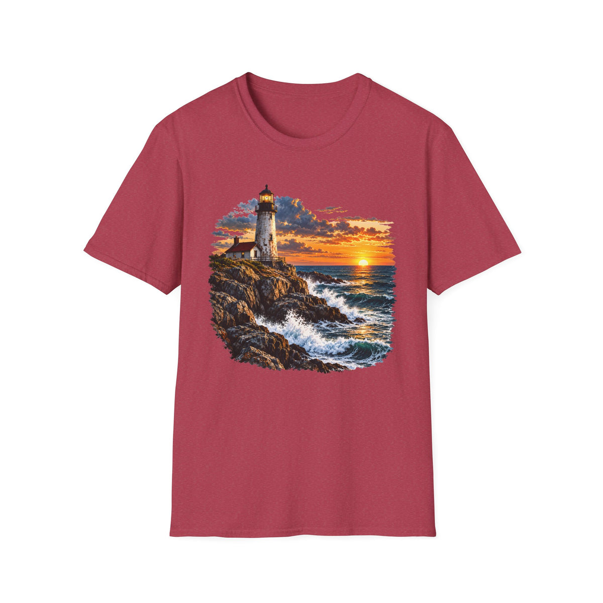 Lighthouse Sunset Coastal T-Shirt