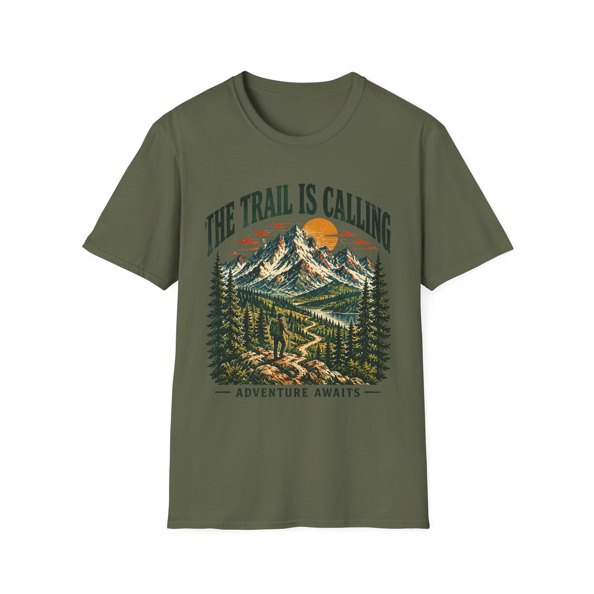 Camping Outdoor Adventure T-Shirt — "The Trail Is Calling"